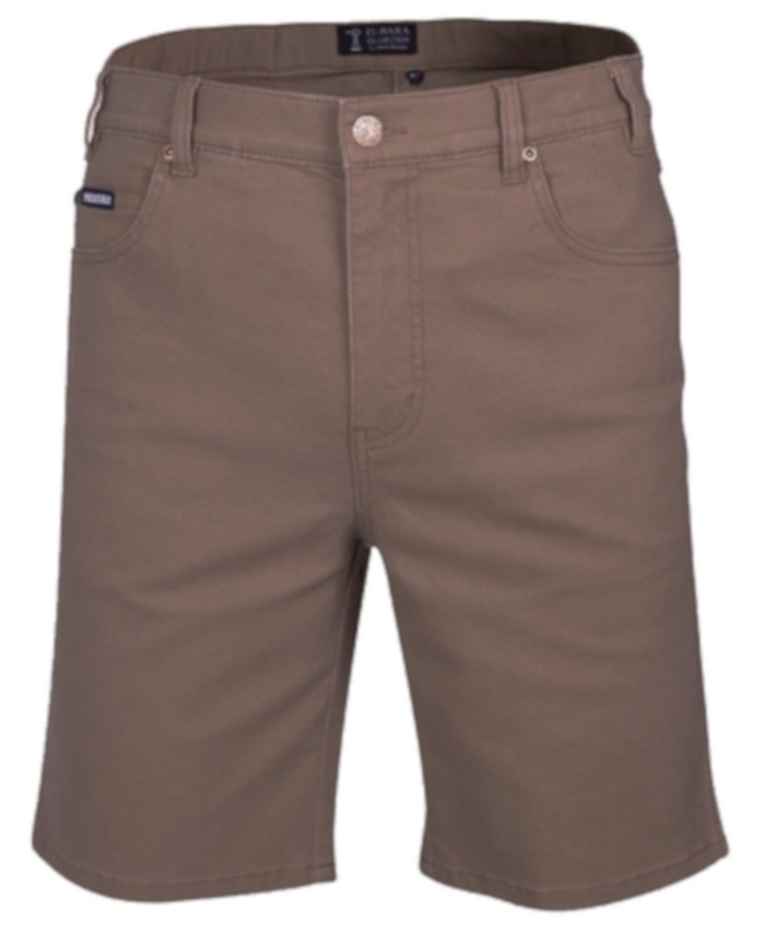 Pilbara - Mens Cotton Stretch Jean Short - Wheat main image 1