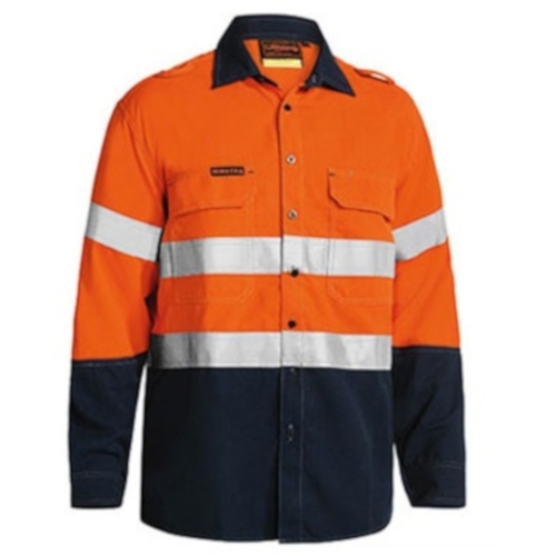 WORKWEAR, SAFETY & CORPORATE CLOTHING SPECIALISTS - Tencate Tecasafe® Plus 580 Taped Hi Vis Lightweight Fr Vented Shirt - Long Sleeve