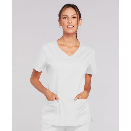 WORKWEAR, SAFETY & CORPORATE CLOTHING SPECIALISTS - Poly Cotton Stretch V Neck Top