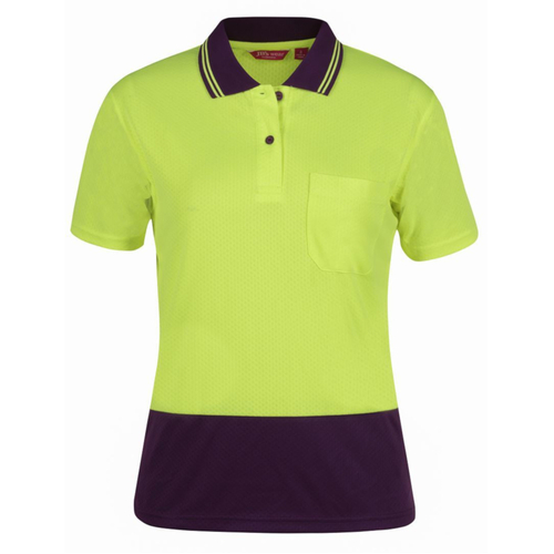 WORKWEAR, SAFETY & CORPORATE CLOTHING SPECIALISTS - JB's Ladies Hi Vis Short Sleeve Jaquard Polo