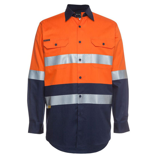 WORKWEAR, SAFETY & CORPORATE CLOTHING SPECIALISTS JB's Hi Vis (D+N) Long Sleeve 190G Shirt